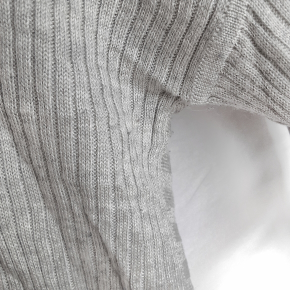 KAARI BLUE Ribbed Long Sleeve V-Neck Asymmetrical Hem Sweater Dress Size Medium - Picture 4 of 9